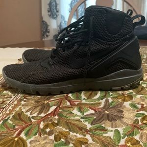 Nike black high tops, size 10.5